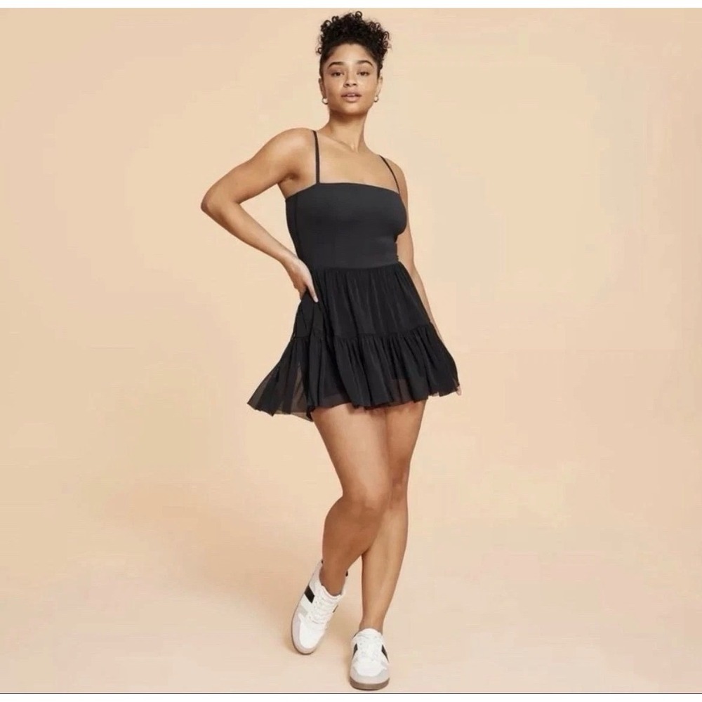 Blogilates for Target Ballerina Dress Jet Black Activewear Mini Skirt Small NWT